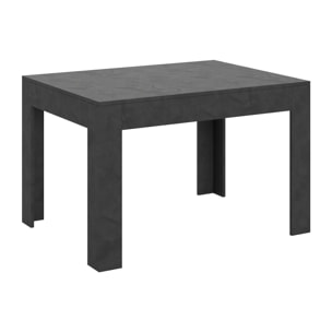 Table extensible 90x120/180 cm Bibi Anthracite Spatulé