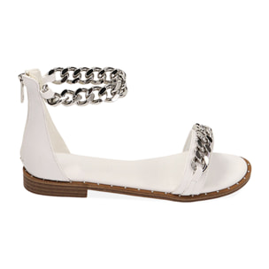 Sandalias blancas de maxicadena