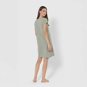 Vestido algodón liso