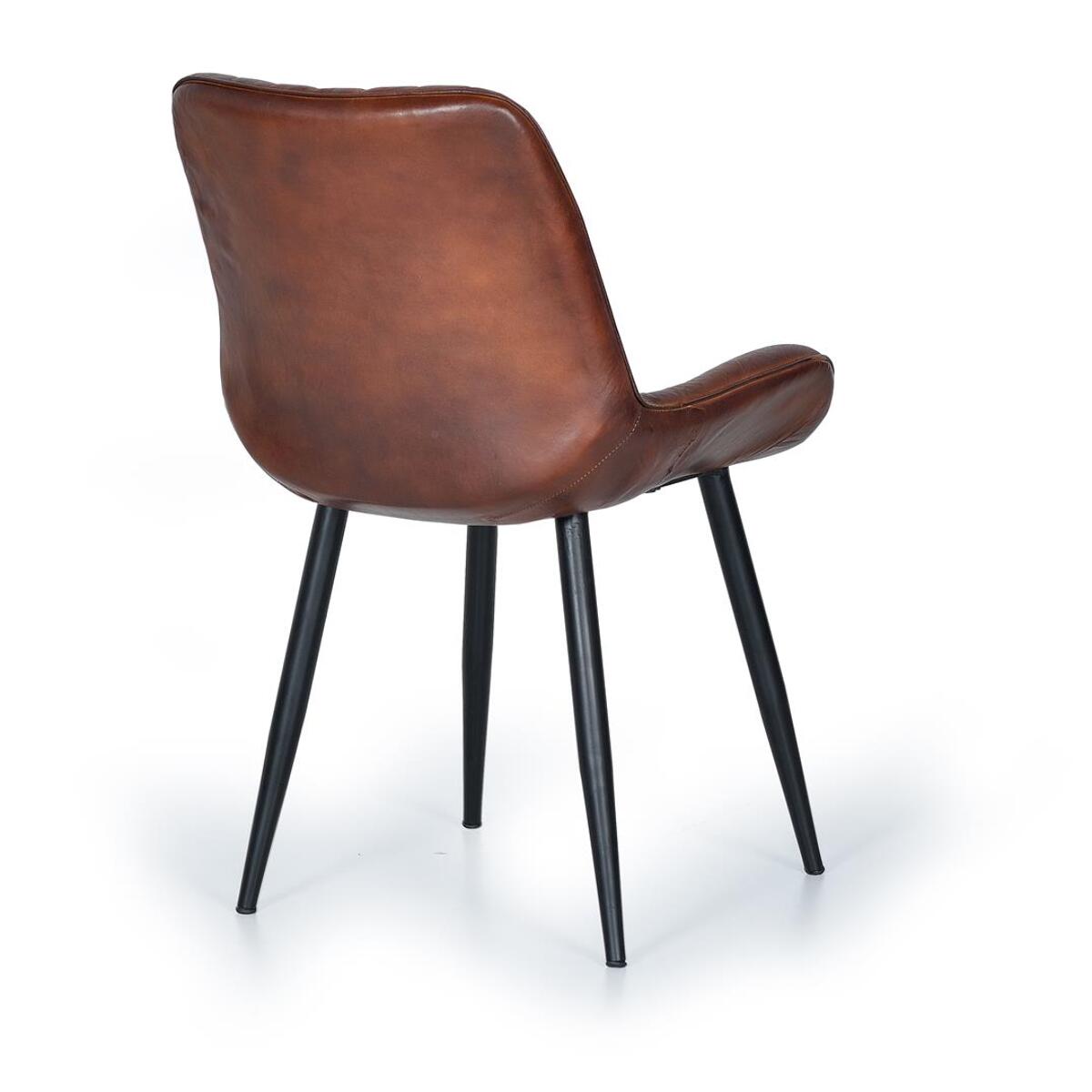 Set de 2 Sillas - Piel y Metal - 53x63x87cm