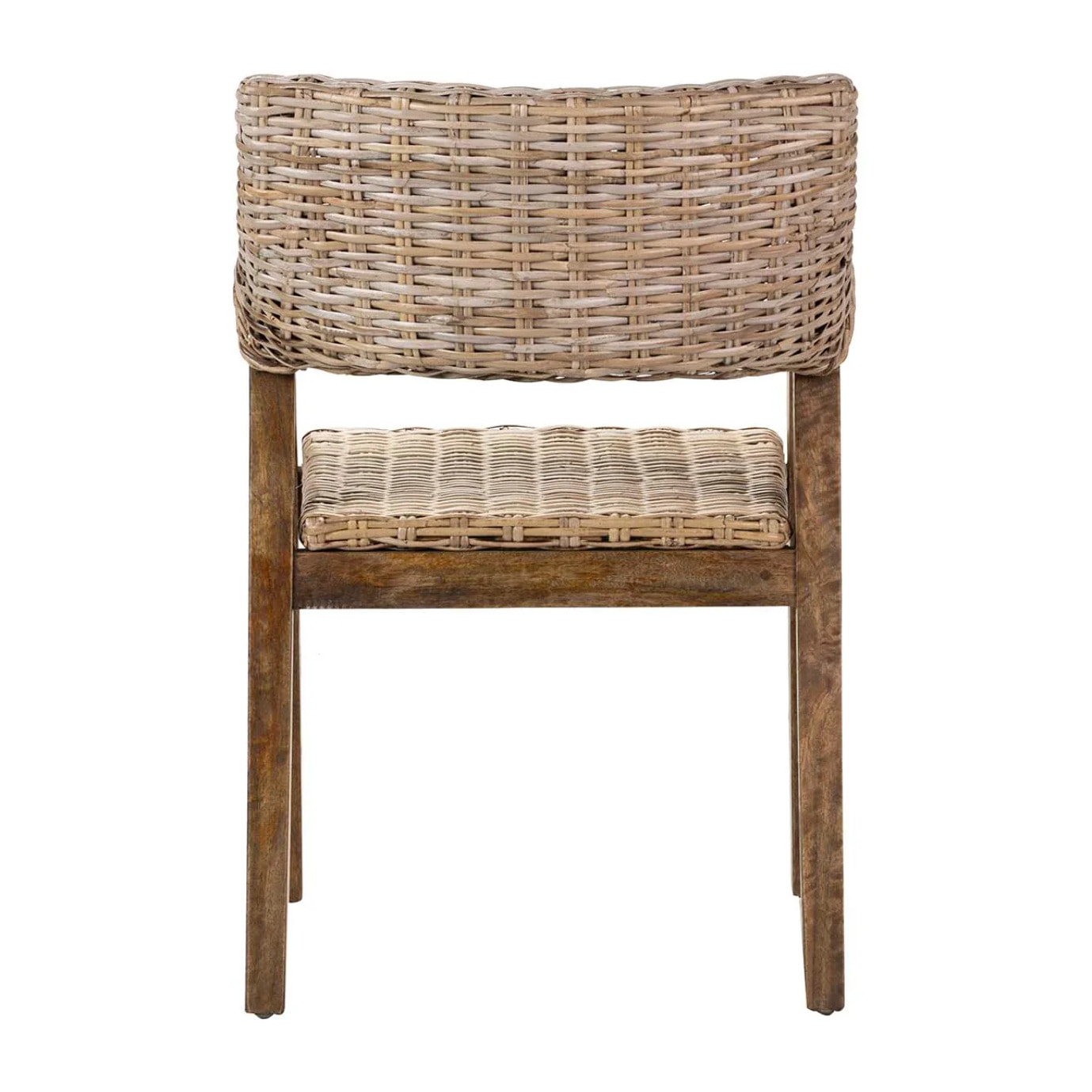 Silla Con Brazo Ratan Madera Natural 54x57x81 Cm