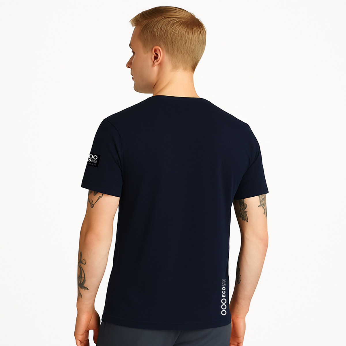 T-shirt ECOON modello La Campetoise in blu navy