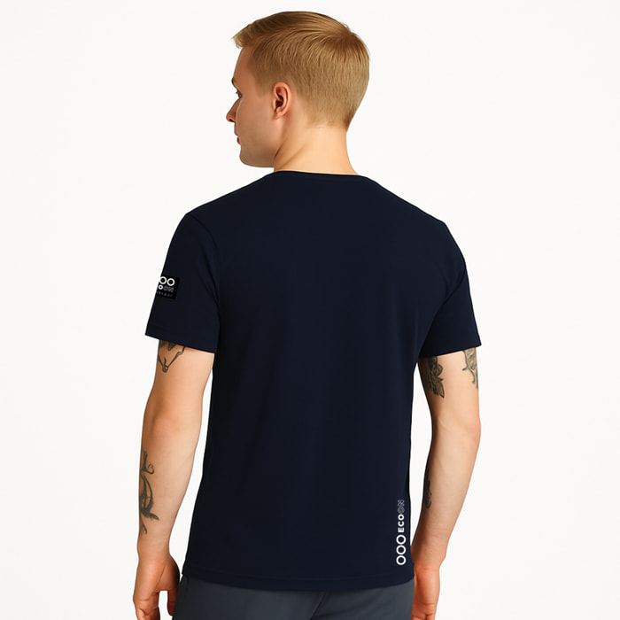 T-shirt ECOON modello La Campetoise in blu navy