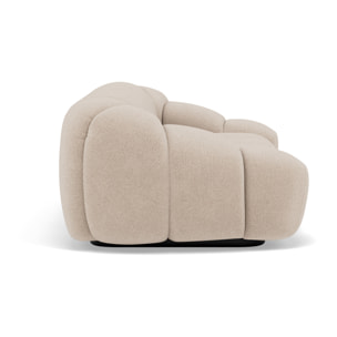 Ava - canapé 3 places bubble en velours texturé - Beige
