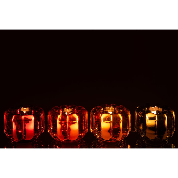J-Line Chandelier - verre multicolore - assortiment de 4