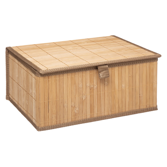 Lot de 3 boîtes de rangement en bambou - Naturel