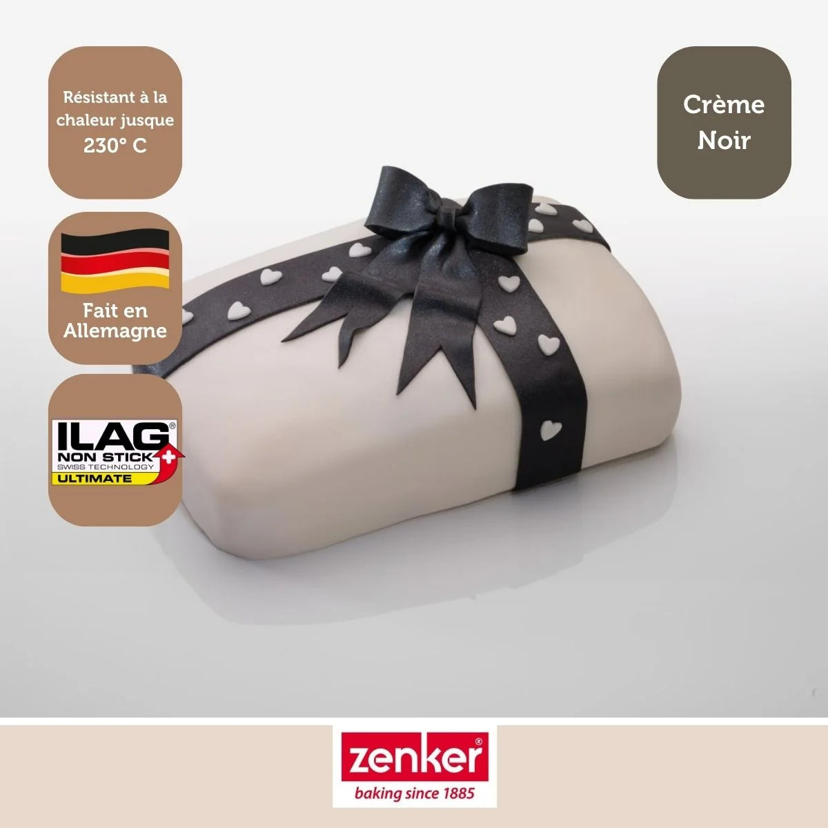 Lot de 2 moules à gâteaux rectangulaires 28/18 cm en acier Zenker Smart Pastry