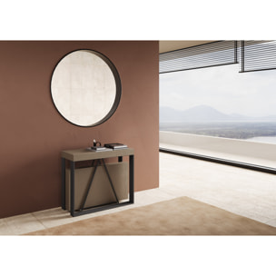 Consola extensible 90x40/196 cm Sketa Small gris paloma estructura antracita