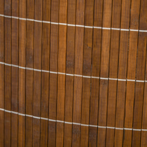 Panier à linge d'angle corbeille à linge bac à linge 55 L couvercle sac amovible poignée bambou tissu brun