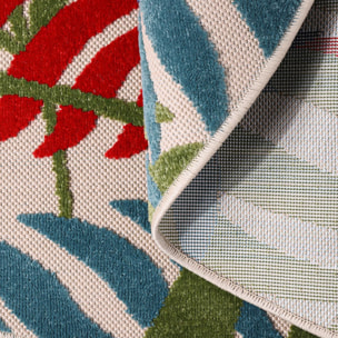 Tapis extérieur tissé kilim rond SULU