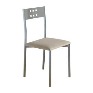 Set de 4 sillas – Polipiel lisa con diseño minimalista