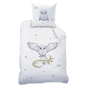 Parure de lit imprimée 100% coton, HARRY POTTER OWL