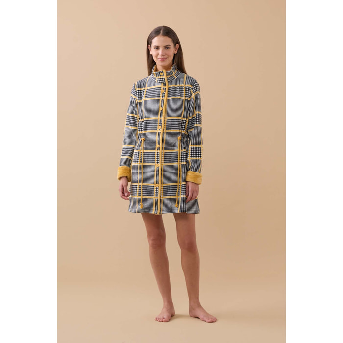 Vestaglia donna favorite in pile con bottoni Noidinotte