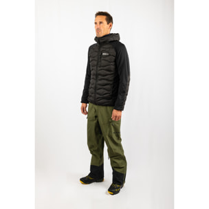 Giacca isolante ibrida ECOActive con cappuccio del marchio ECOON - Nera con logo ECOON