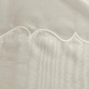 Voilage uni et sablé avec cornely - Naturel