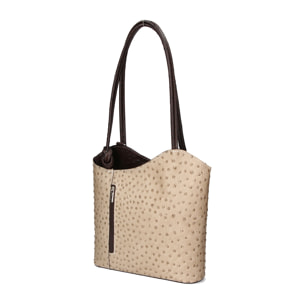 Zaino da donna in vera pelle - Modello Charlotte - 28.0 x 25.0 x 9.0 cm