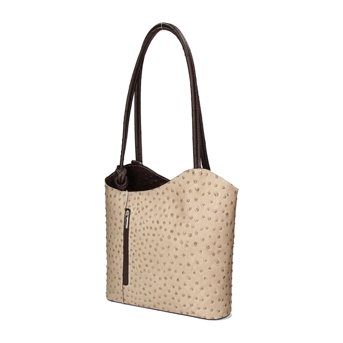 Zaino da donna in vera pelle - Modello Charlotte - 28.0 x 25.0 x 9.0 cm