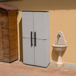 Armario  exterior- interior porta escobas con estantes regulables- Artplast