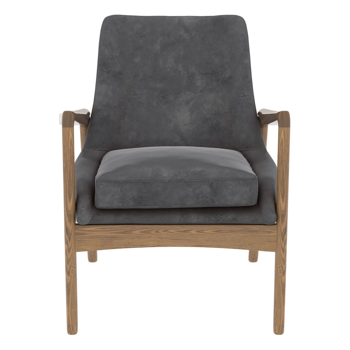 Fauteuil velours gris