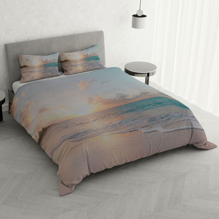 PARURE COPRIPIUMINO GOODNIGHT MATRIMONIALE - STAMPA DIGITALE 100% Microfibra