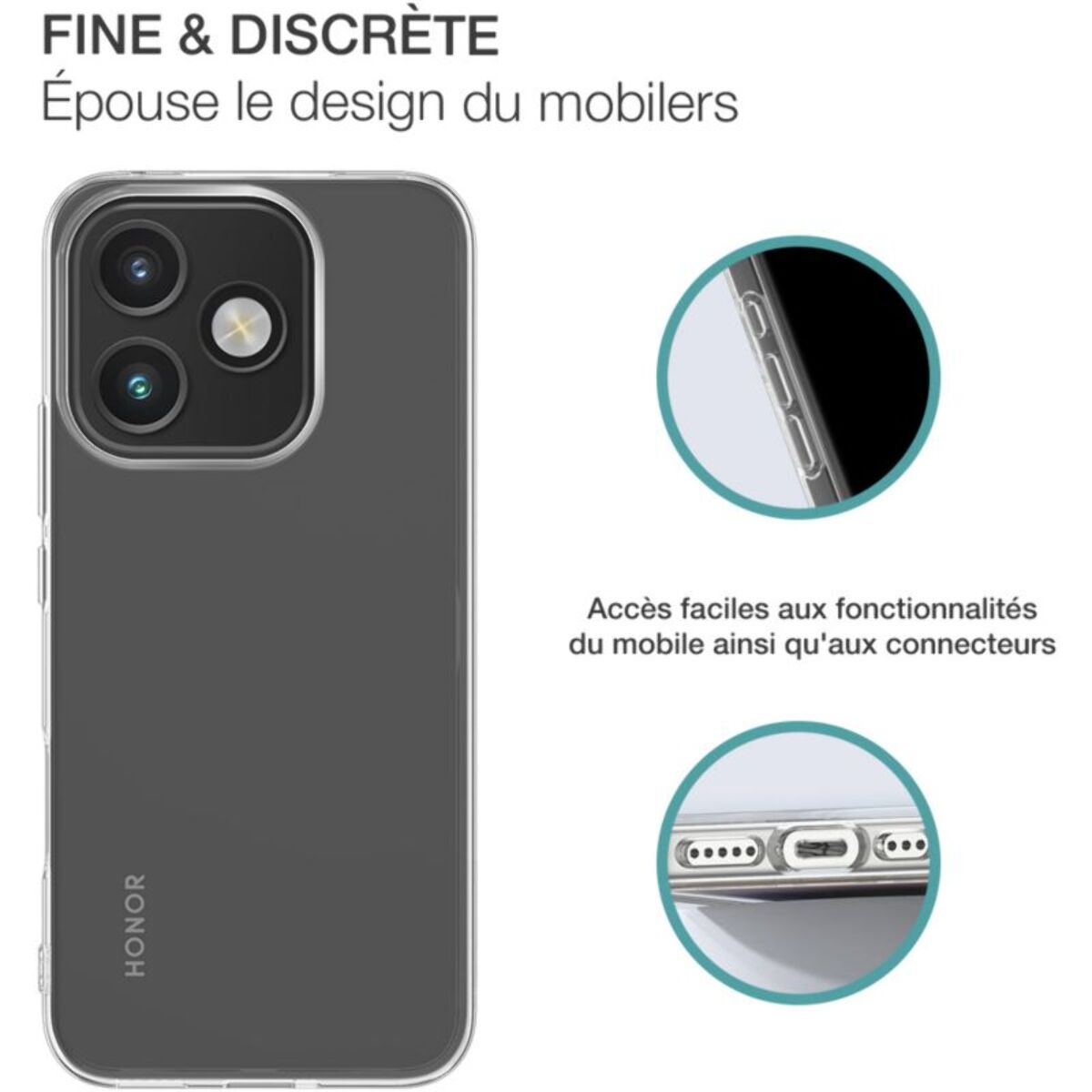 Coque BIGBEN CONNECTED silisoft transparente Honor 600 lite rec