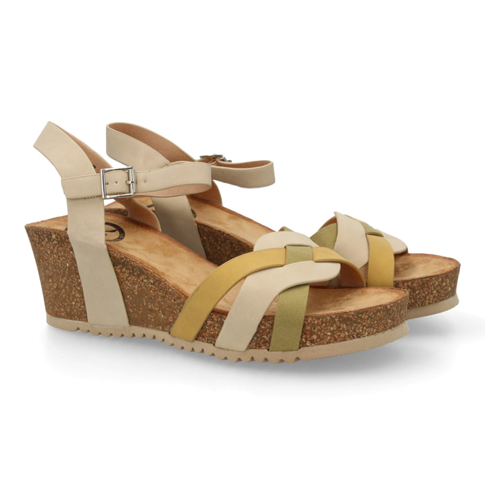 Sandalia cuña bio mujer cómoda verano