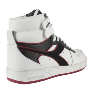 Zapatillas Sneaker para Hombre - DIADORA Magic basket mid icona leather 501.178566 01 C5019 White/Red granata