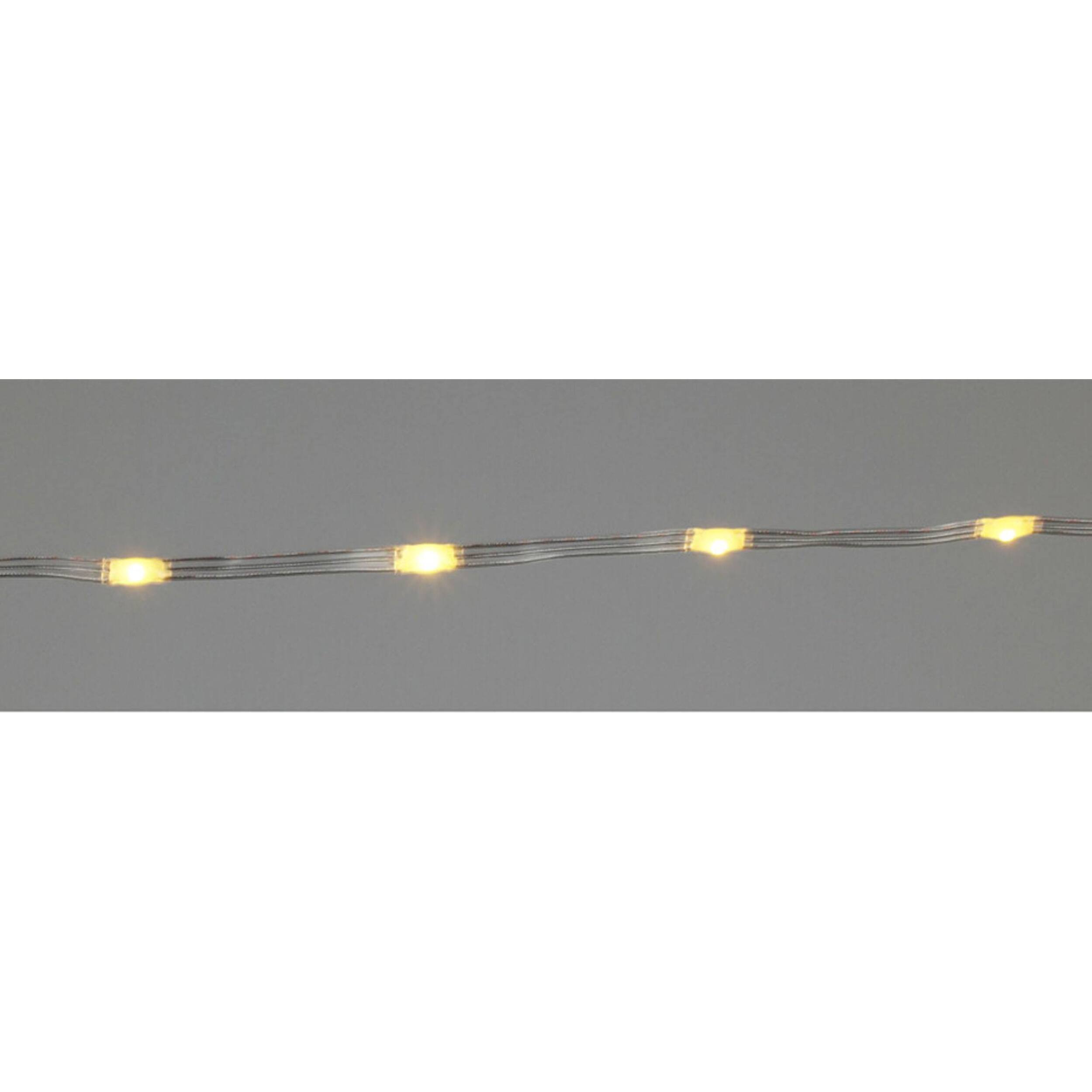 Guirnalda de luces solares recargables de 480 luces led blanco cálido con control remoto