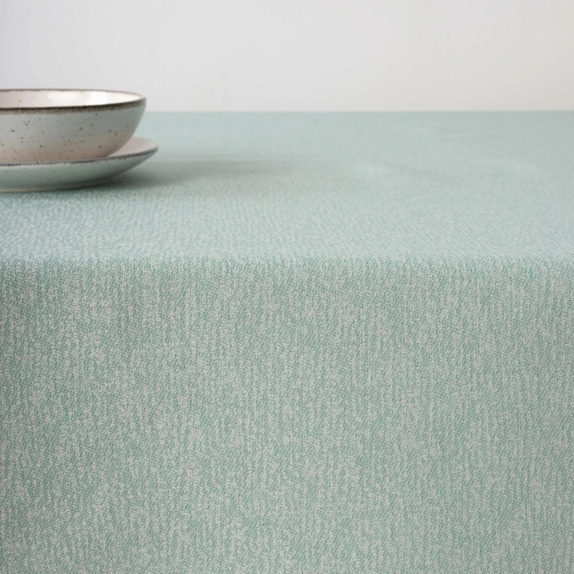 Nappe anti-taches jacquard Bacoli 000-068 Turquoise