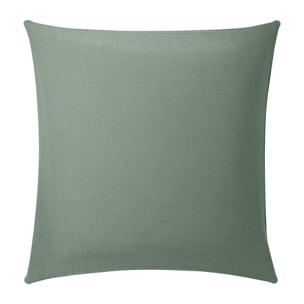 Parure de lit 3 pièces en coton tissage épais housse + taies - Vert