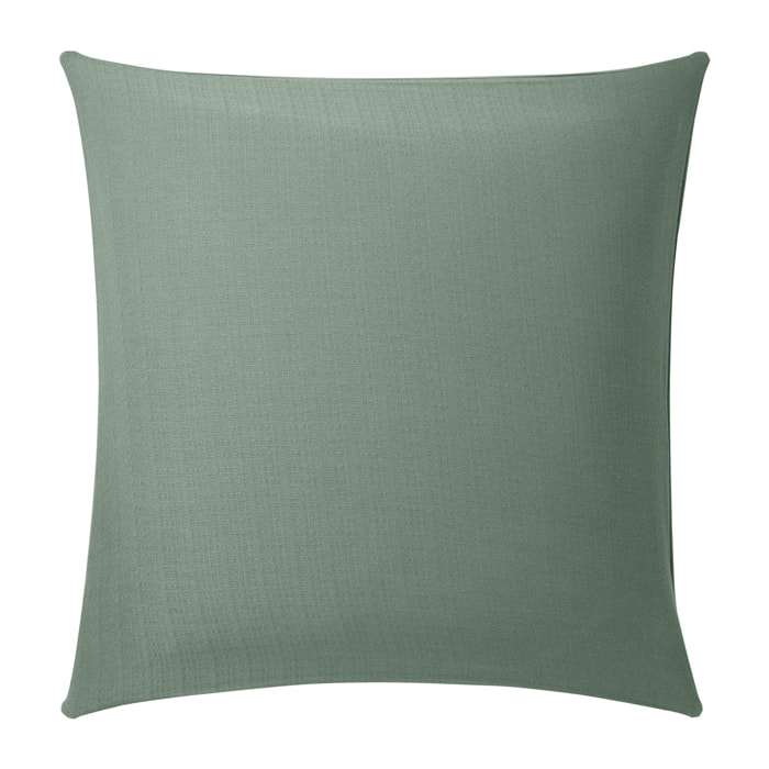 Parure de lit 3 pièces en coton tissage épais housse + taies - Vert