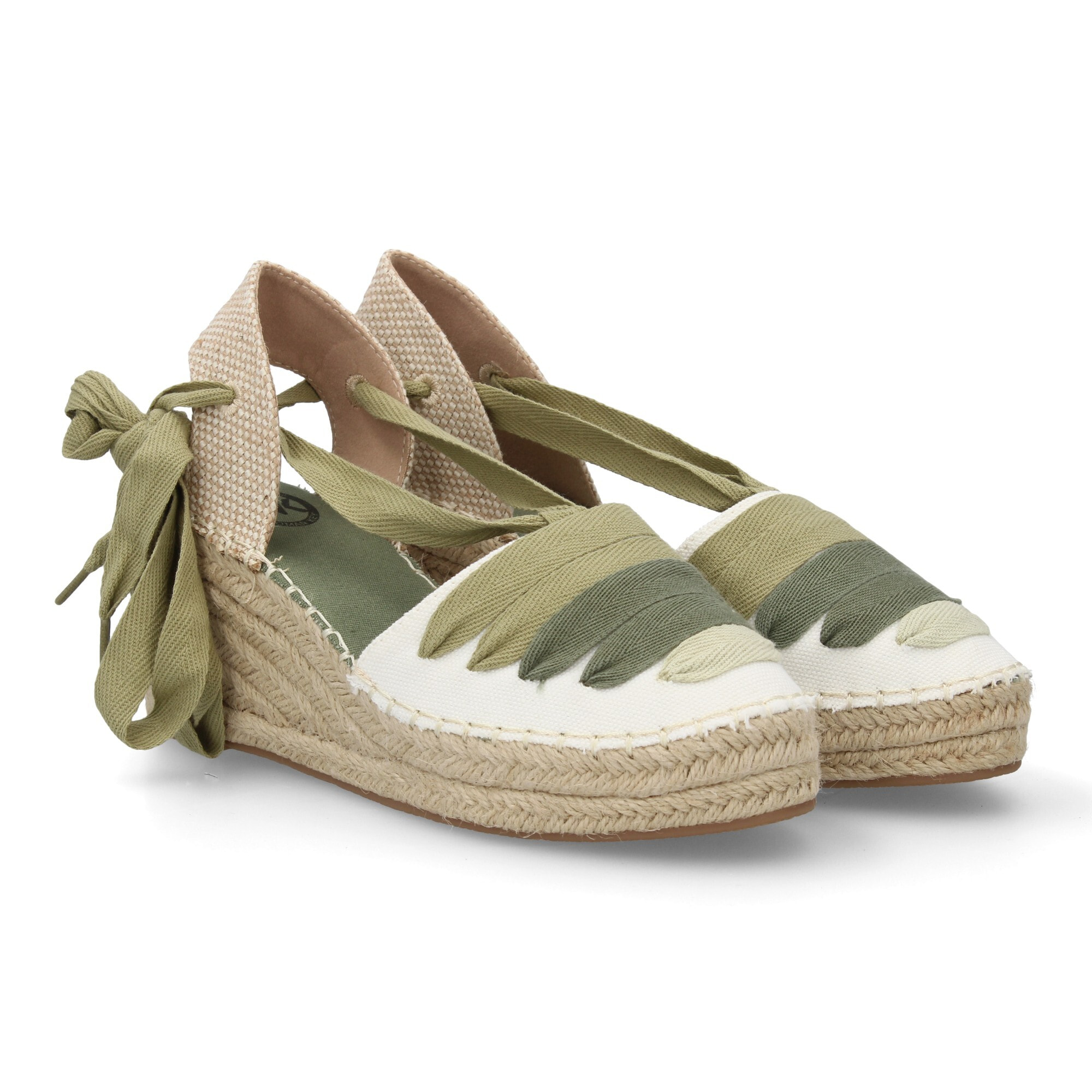 Alpargata valenciana cuña lazada para mujer