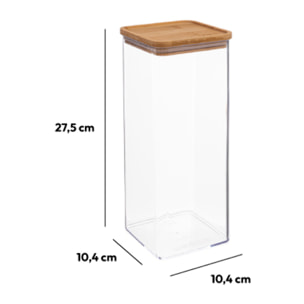 Boîte de conservation carrée couvercle bambou 2L Eske