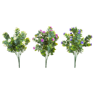 Bouquet Con Minifoglie. Altezza 33 Cm - Pezzi 6 - 20X33X20cm - Colore: Multicolore - Bianchi Dino - Fiori Artificiali