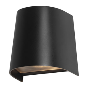 FORLIGHT Prisma - Aplique de Pared Exterior GU10 Luz Hacia Abajo para Jardín y Terraza IP65 de Color Negro