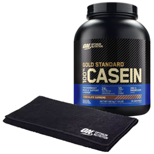 Proteine di Caseina a Lento Rilascio Cioccolato 1,82Kg Gold Standard 100% Casein + Asciugamano