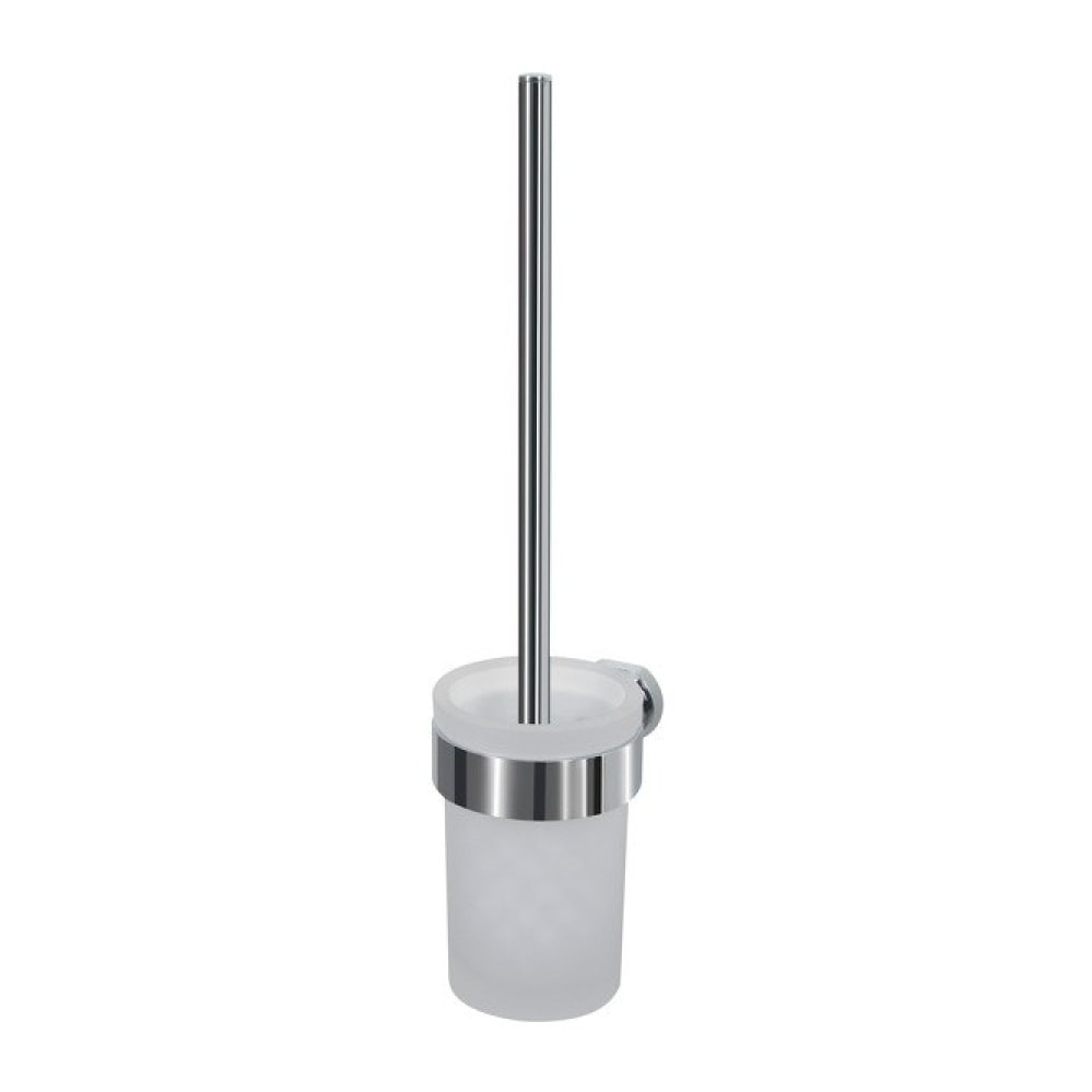 Brosse Wc avec support à  fixer MILO Verre & Acier Spirella