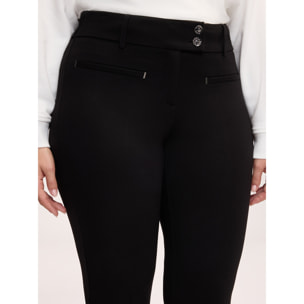 Fiorella Rubino - Pantaloni kick flare in Punto Milano - Nero