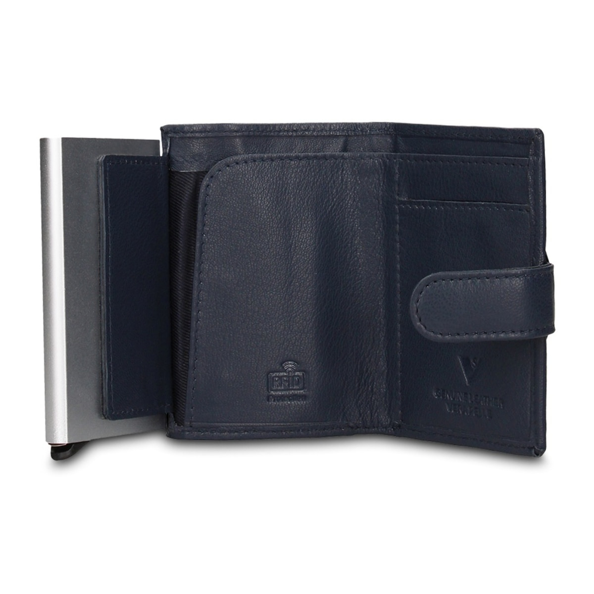 Portafoglio uomo in vera pelle - Modello Bastian Pro - Casual - 6.5 x 10.5 x 2.0 cm