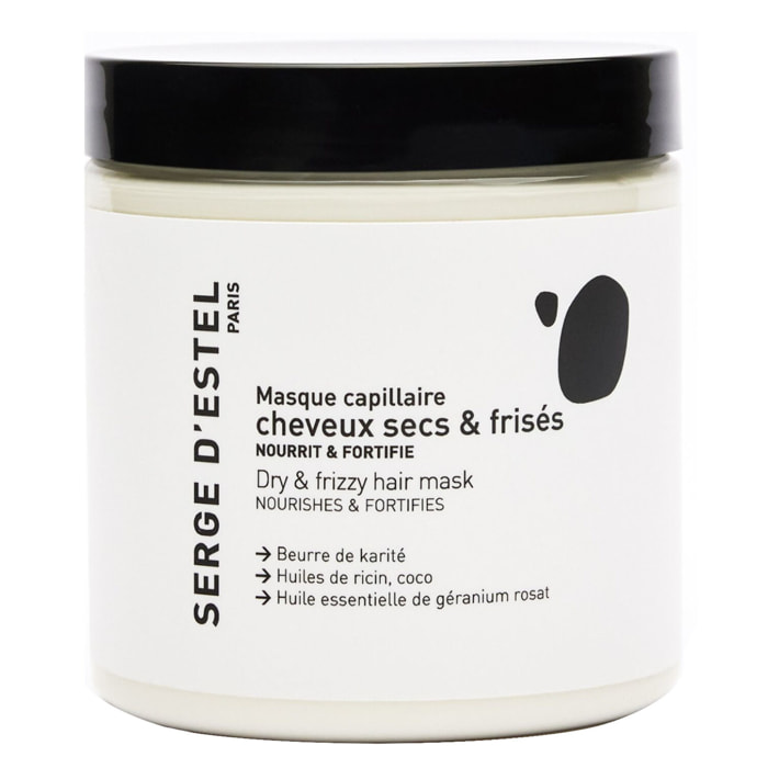 Cheveux Secs et Frisés - Masque Nourrissant et Fortifiant pour Cheveux Secs et Frisés 250g