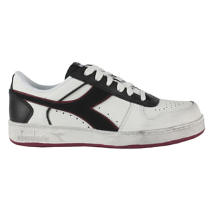 Zapatillas Sneaker para Hombre - DIADORA Magic basket low icona leather 501.178568 01 C5019 White/Red granata