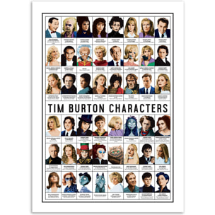 Affiche - Tim Burton characters - Olivier Bourdereau