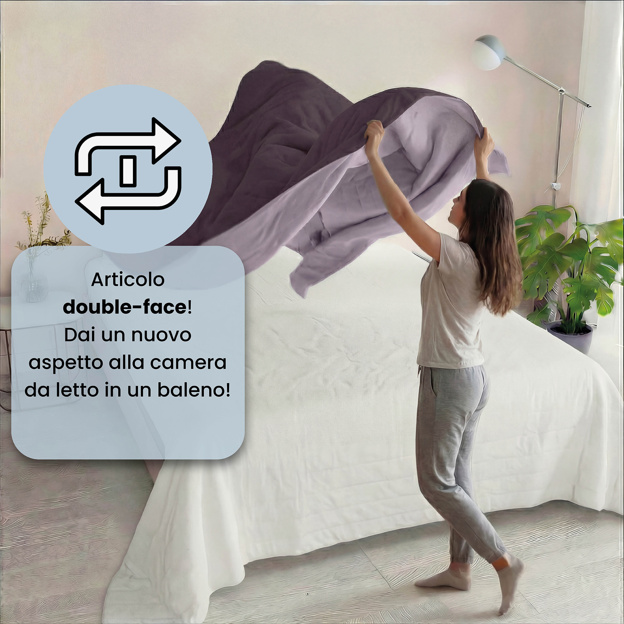 TRAPUNTINO WATER WASHED - 100% Microfibra