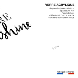 Tableau hello there sunshine Tableau plexiglas