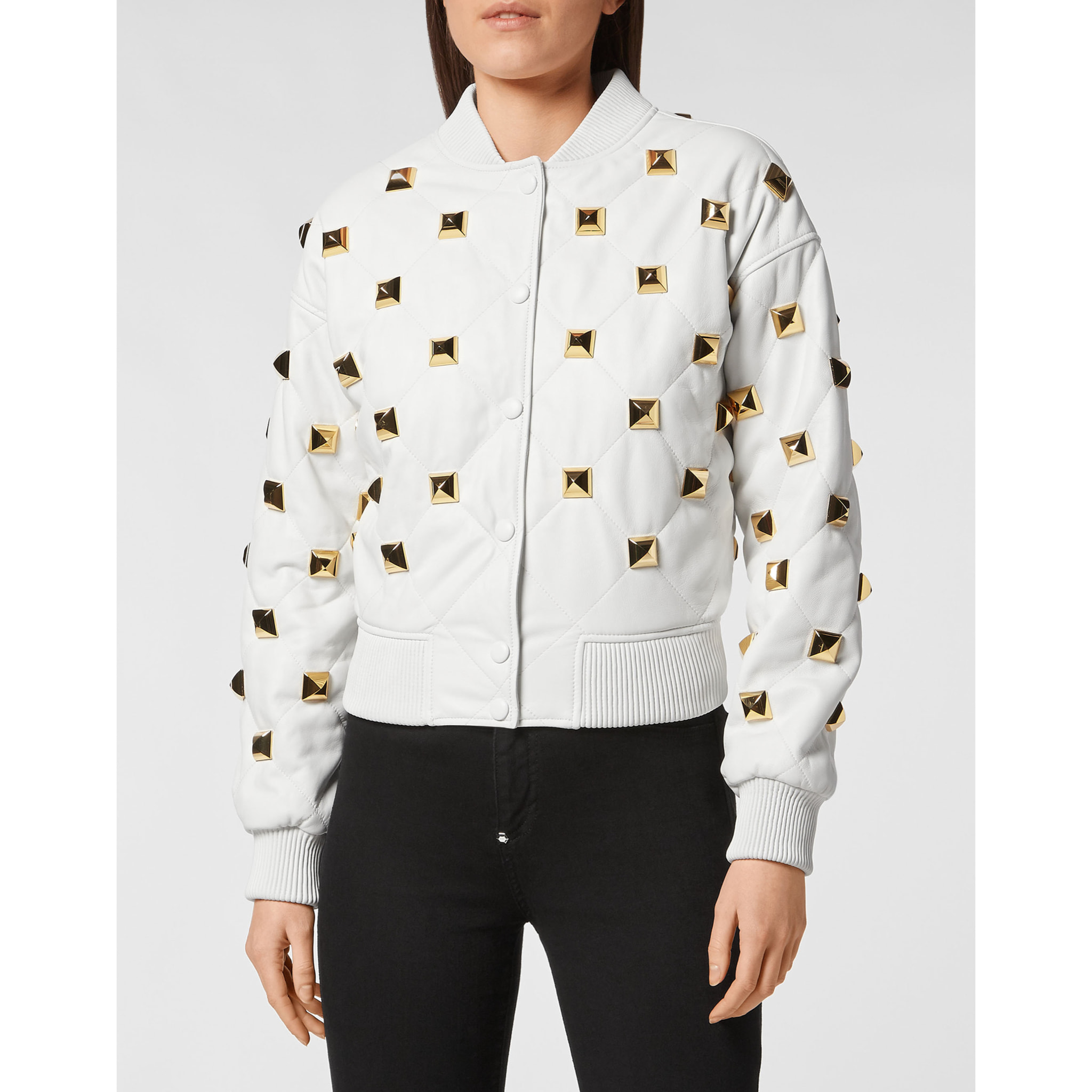 PHILIPP PLEIN Bomber de cuero