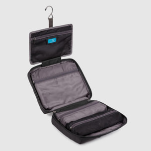 Piquadro Beauty case in tessuto riciclato con gancio