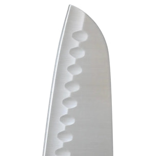 Couteau Santoku inox "Essentiel Black" lame 17cm