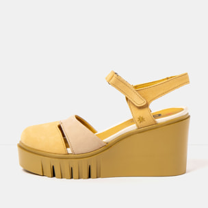 Sandalia de cuña 2083 NOBUCK HONEY-CREAM/ CATANIA color Honey-cream