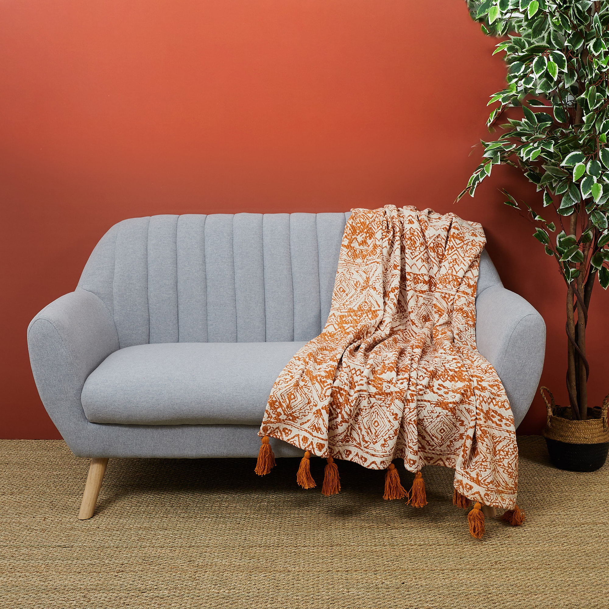 Plaid - HOME DECO FACTORY - Multicolore - Coton Imprimé