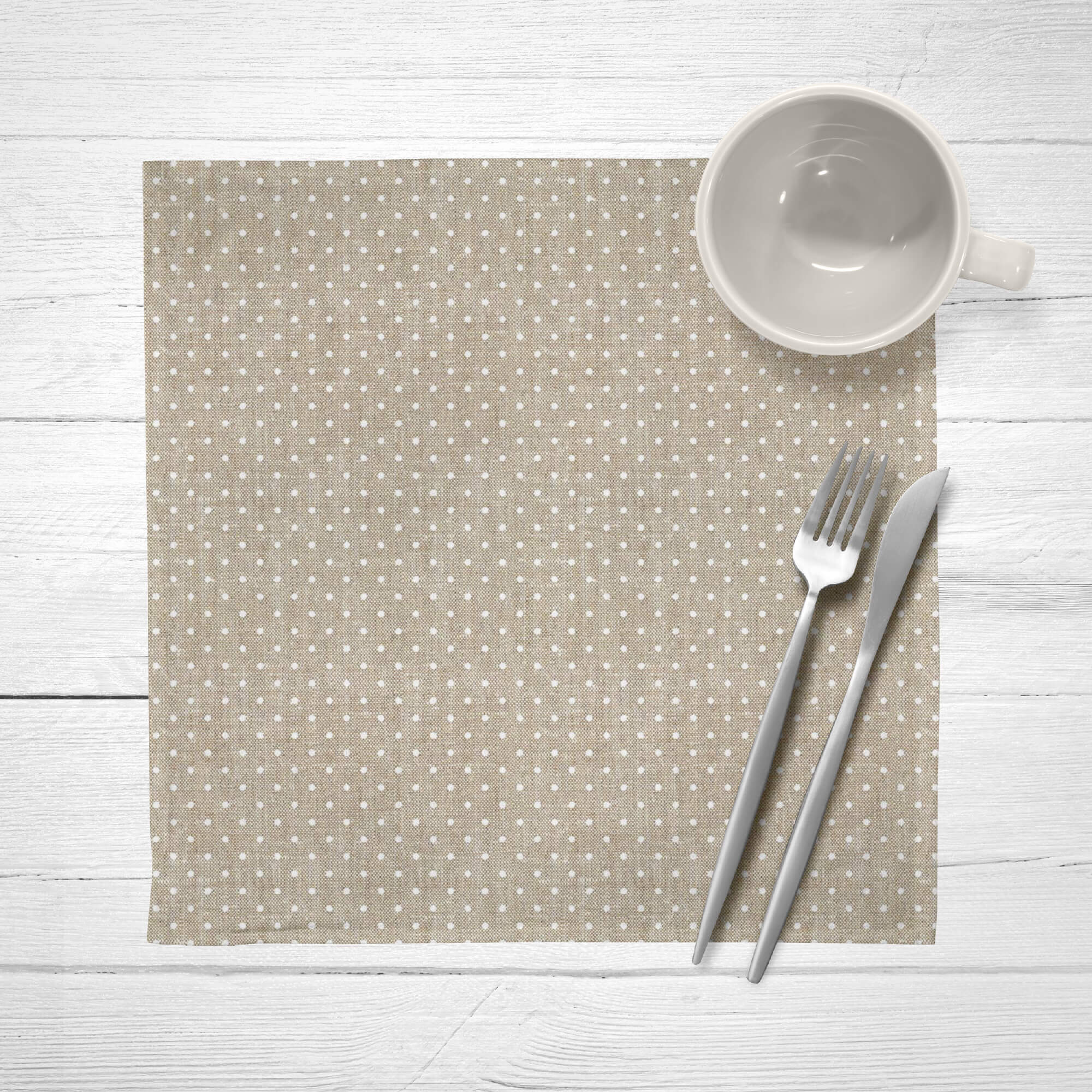 Pack de 2 serviettes Plumeti Blanc 100% coton 45x45 cm